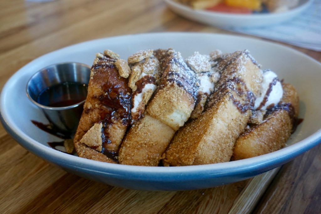 The s'mores french toast tastes as good as it looks!