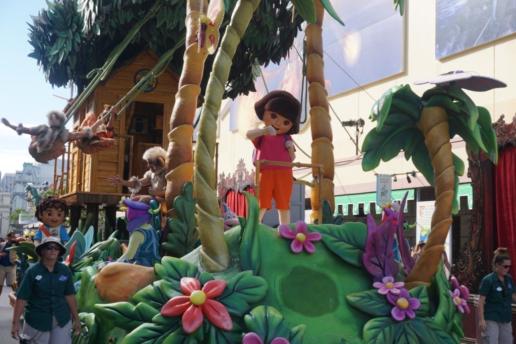 There's also a parade at Universal Studios with popular Nickelodeon characters like Dora and Diego!