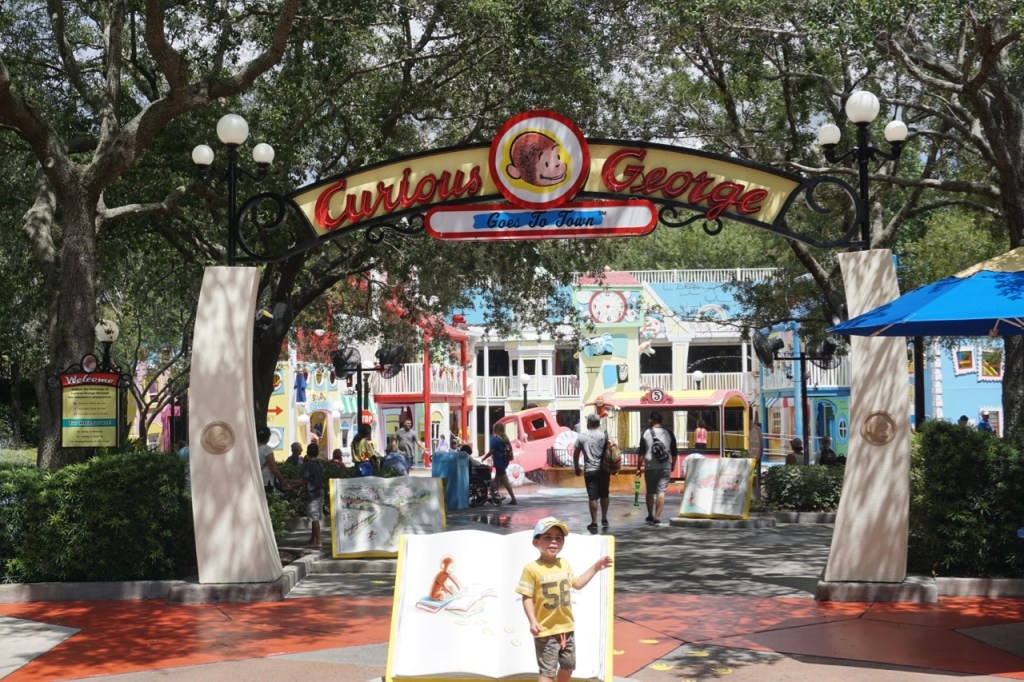 There's a fun area in Universal Studios Florida for younger children, called Curious George Goes to Town.