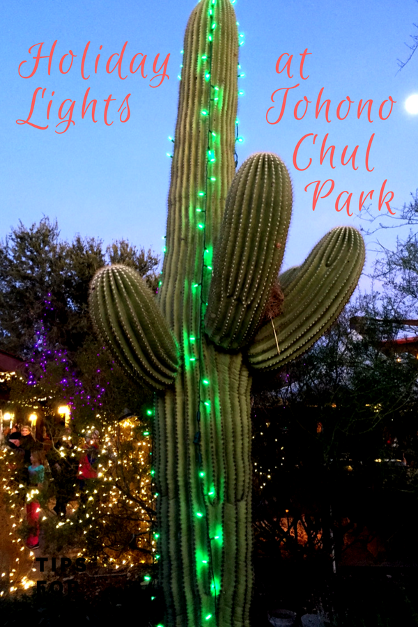 Holiday Lights at Tohono Chul Park in Tucson, Arizona.