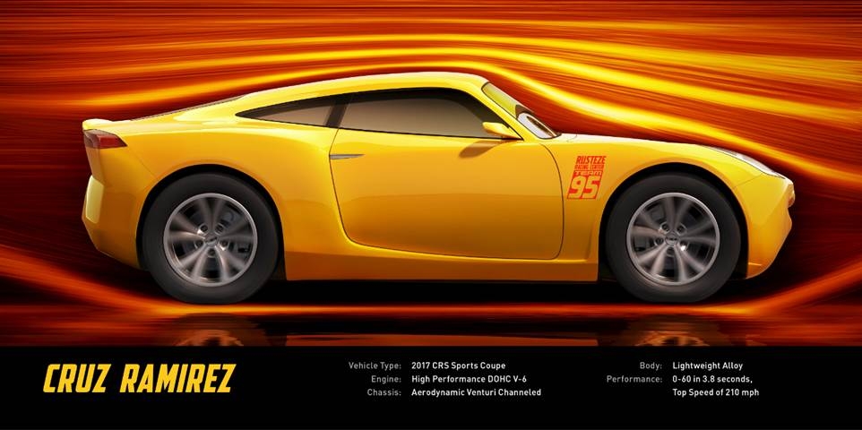Cruz Ramirez is one of the new characters in Cars 3!