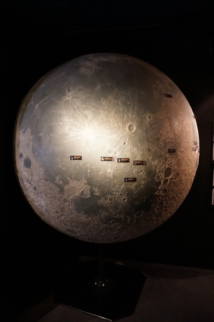 A model of the moon at Flandrau Science Center and Planetarium.