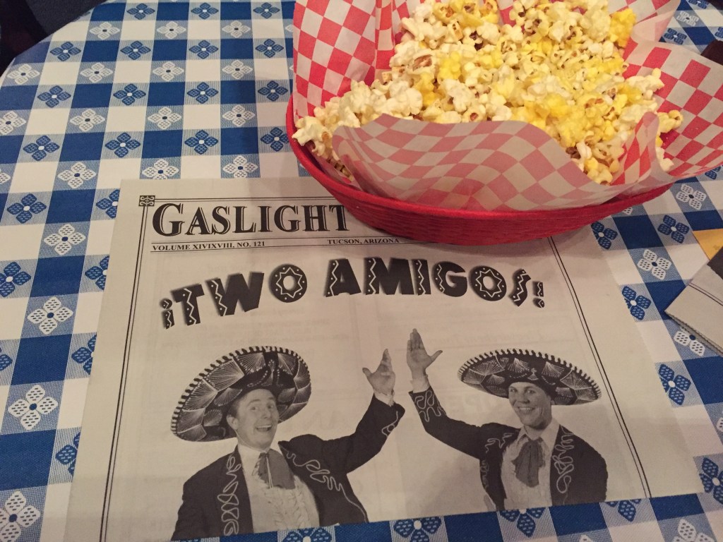 The infamous popcorn and newsletter await. Let the show begin!