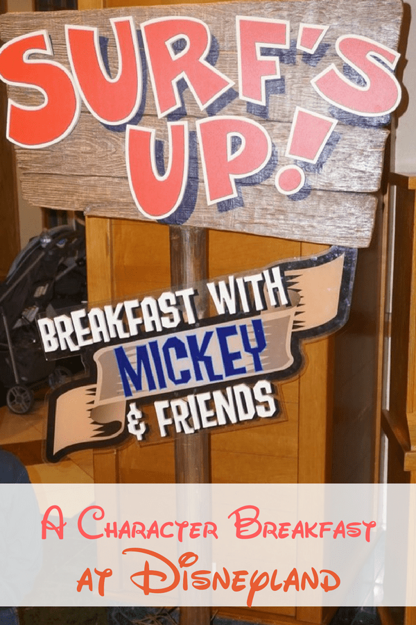 Surf's up! Breakfast with Mickey & Friends: A Character Breakfast at Disneyland