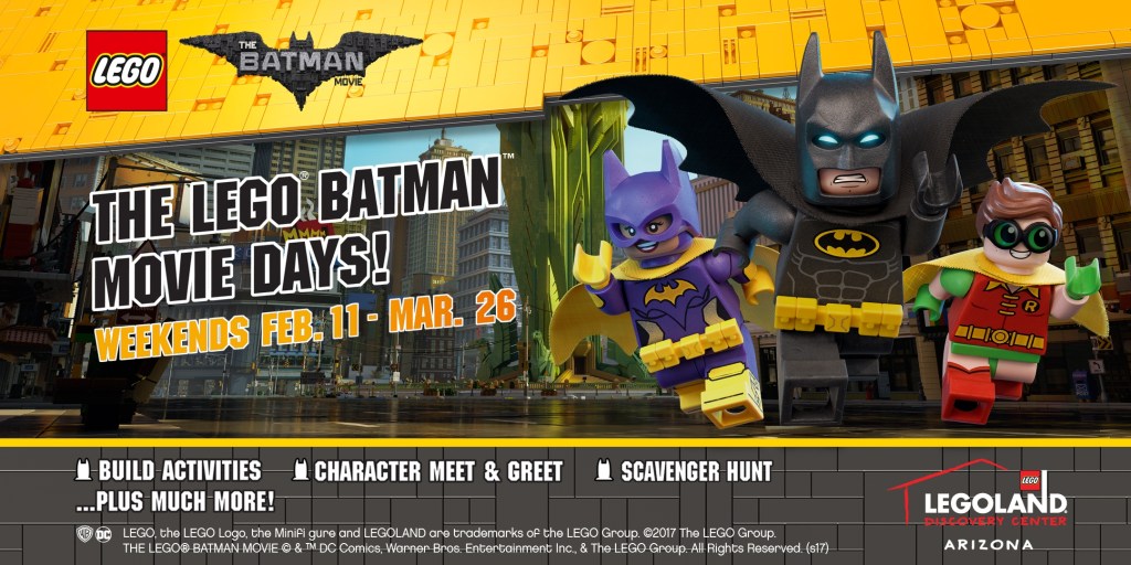 Want to experience The LEGO Batman Movie Days? Here's an opportunity to enter a giveaway for tickets to LEGOLAND Discovery Center Arizona.