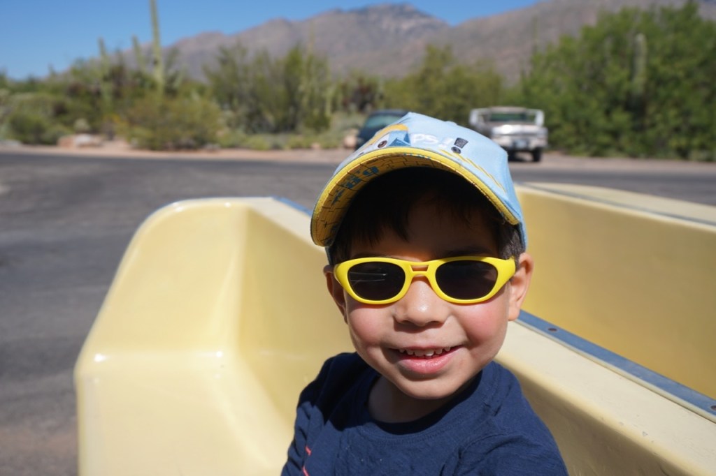 My son loves the tram at Sabino Canyon!