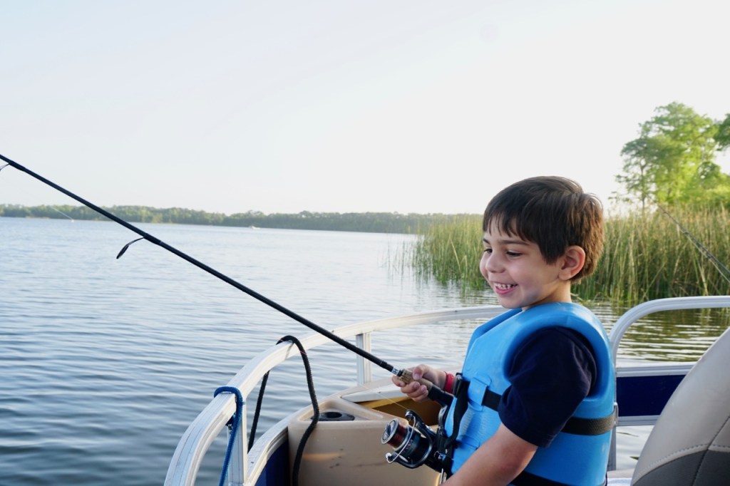 Fishing at Walt Disney World with preschoolers is a wonderful experience. The look on my son's face says it all!