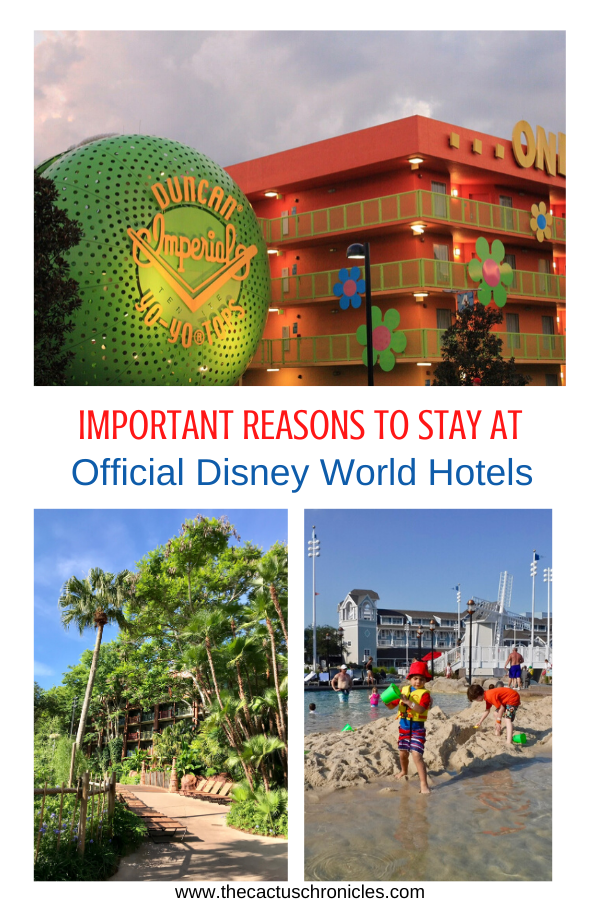 Planning a vacation to Disney World and wondering if you should stay at official Disney World hotels? There are several important reasons to stay at Disney World hotels on property, including hotels for every budget and convenience.