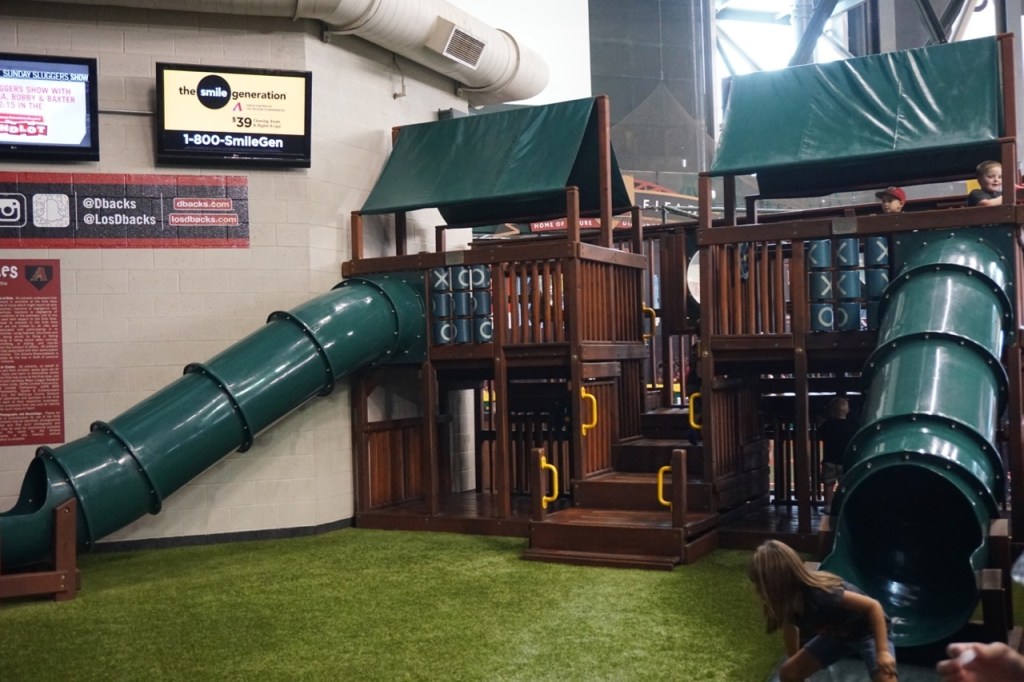 My son loved this particular play area and could have stayed here for the entire game if we let him.