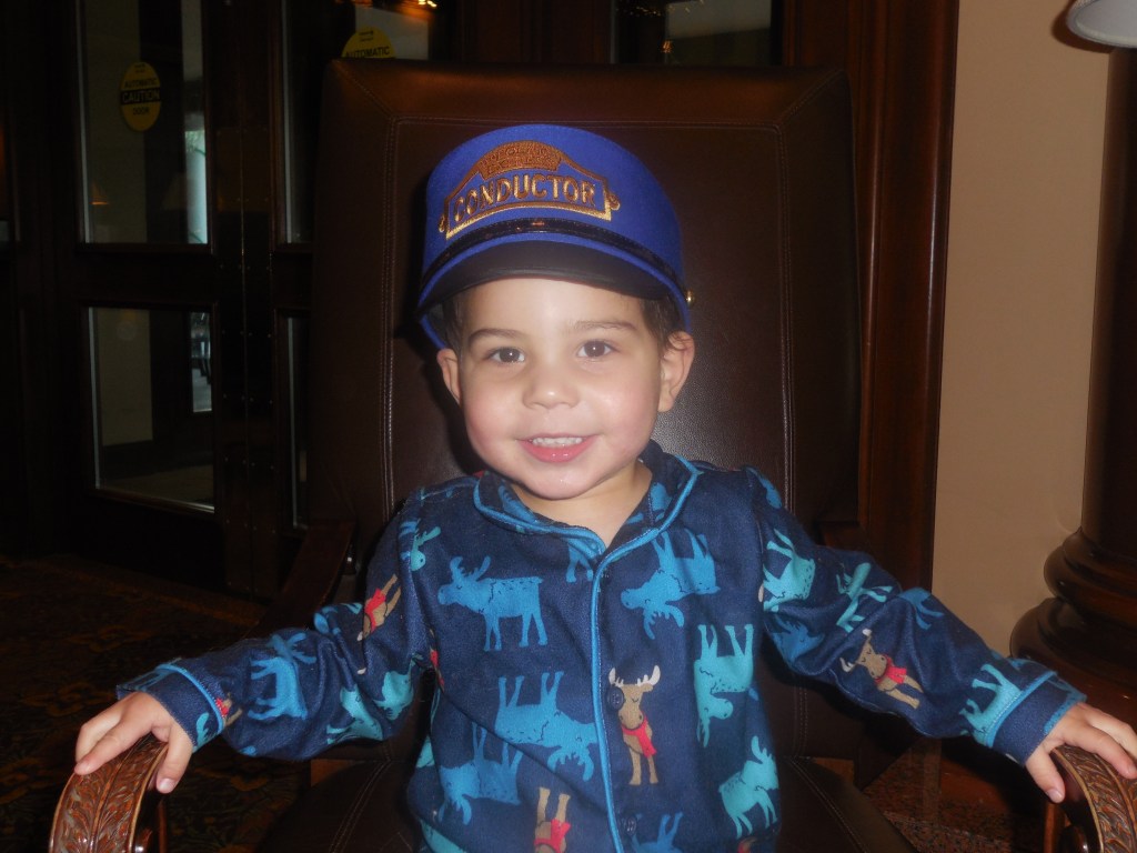 One of the tips for the Polar Express Train Ride - wear pajamas!