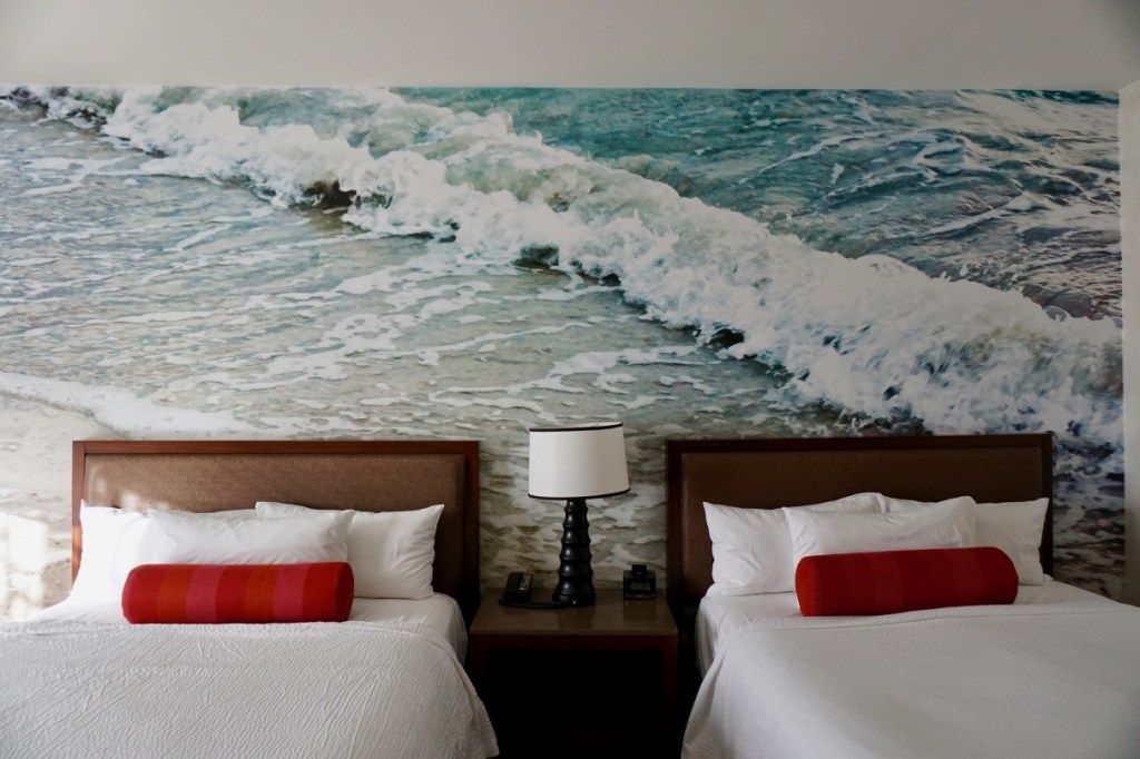 The decor in the rooms is beach themed and very relaxing.