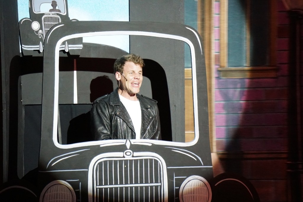 Jake Chapman plays Johnny Rambler in the Gaslight Theatre's latest production, Rock-a-Billy Raceway.