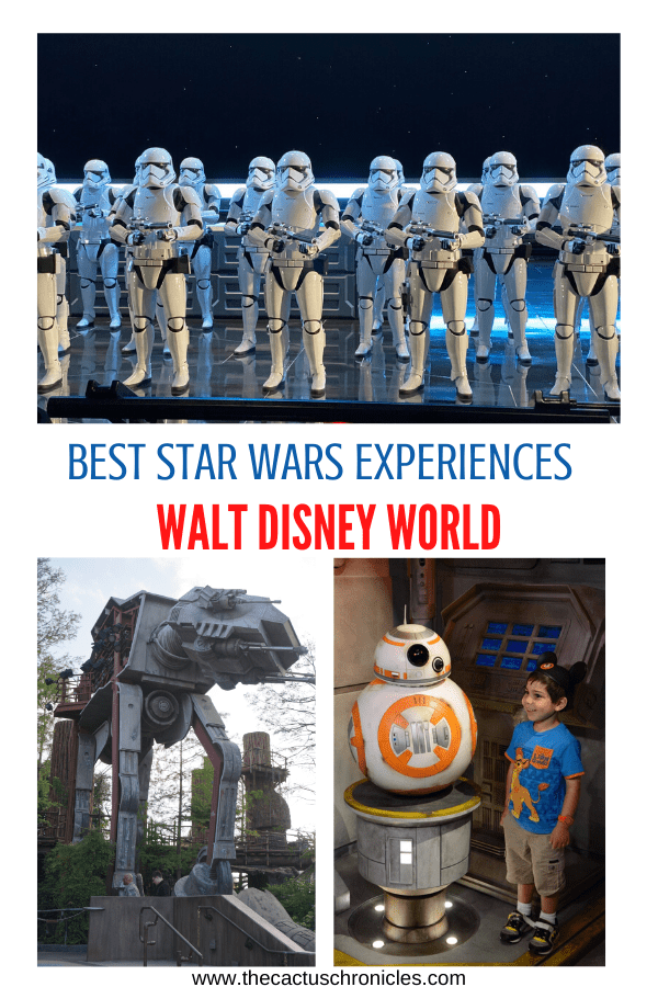 Are you and/or your family a fan of Star Wars? If so, there are several Star Wars Experiences at Disney World and Hollywood Studios, from training like a Jedi, fun photo opportunities, Star Wars rides, and special meet and greets with favorite Star Wars characters. #StarWars #StarWarsExperiences #DisneyWorld #JediTraining #FamilyTravel