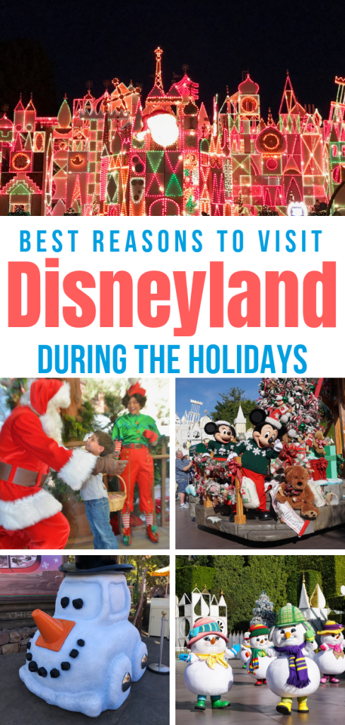 Want to visit Disneyland during the holidays? From holiday-themed rides to a holiday parade, here are the 9 best reasons to visit Disneyland during the holidays! #Disneyland #DisneylandHolidays
