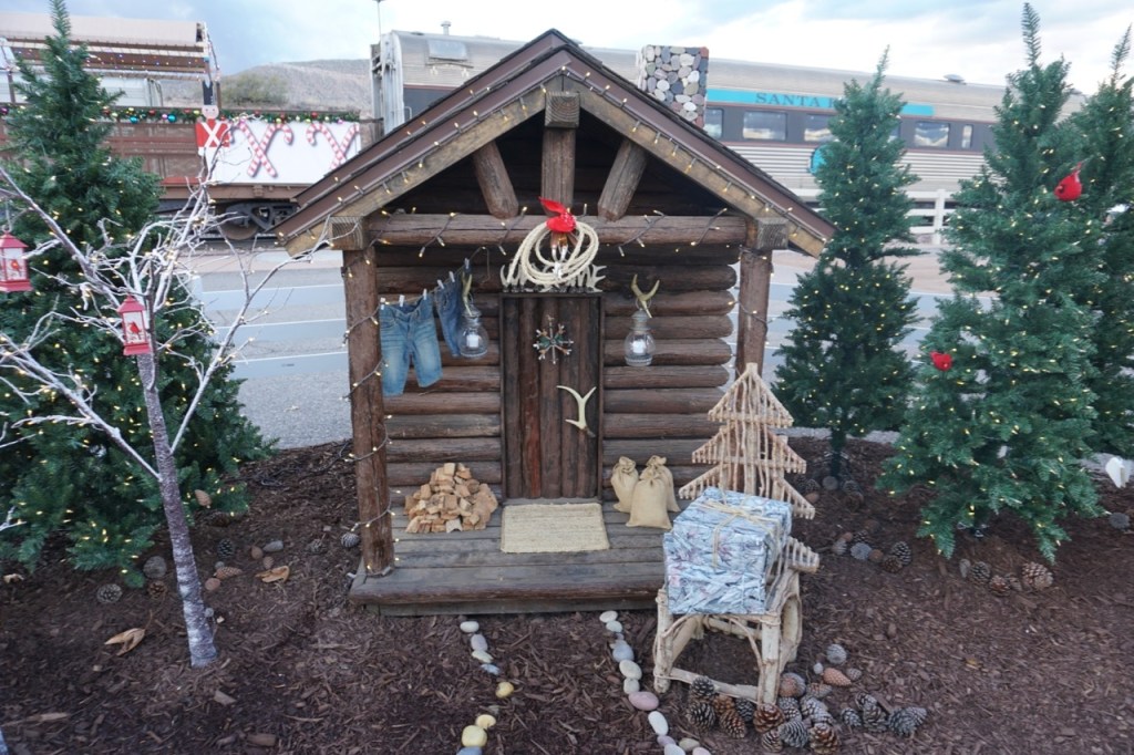 There is a miniature village at the Verde Canyon Railroad's Christmas Train.