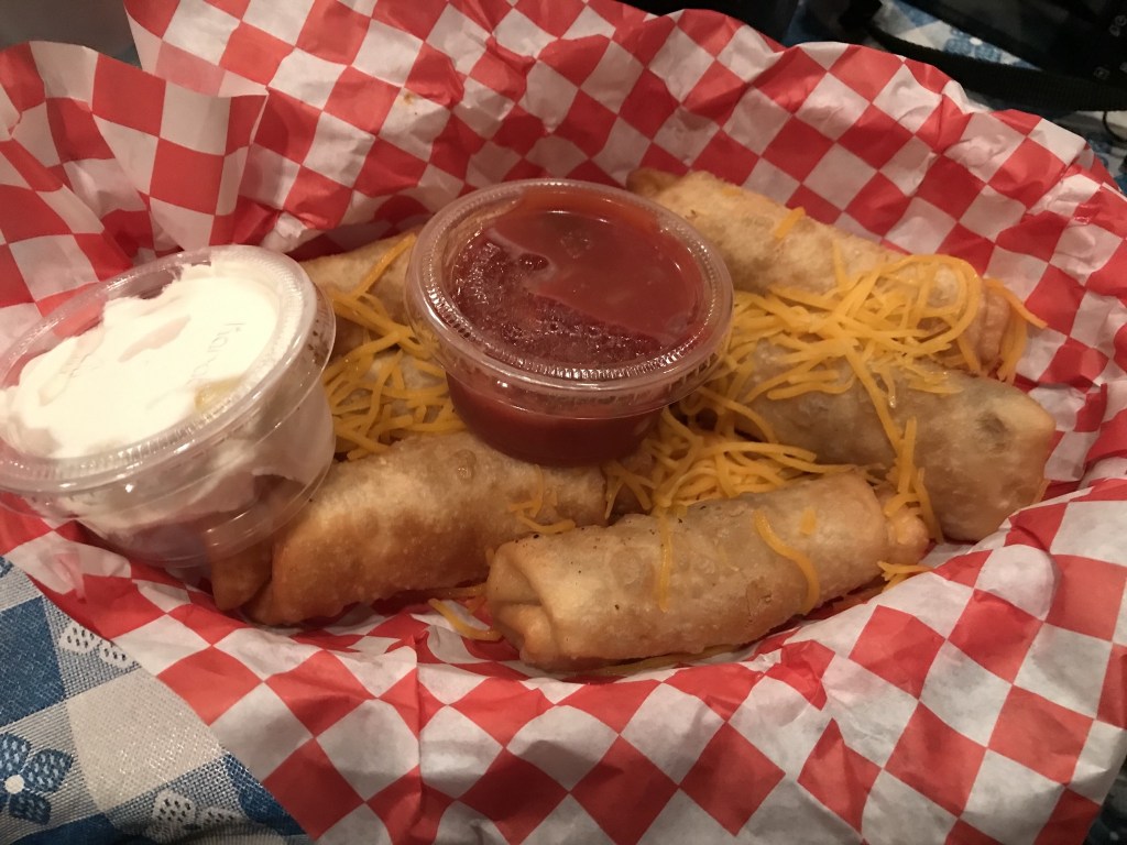 The mini chimis at the Gaslight Theatre are delicious. 