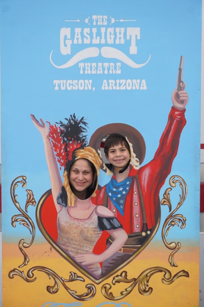 My son and I enjoyed hamming it up for the camera before the show began.