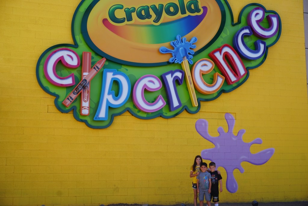 You know you've arrived at the Arizona Crayola Experience when you see brightly painted walls :)