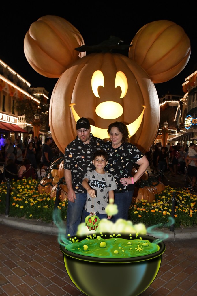 One of the fun Halloween-themed photo opportunities available during Halloween Time at Disneyland!