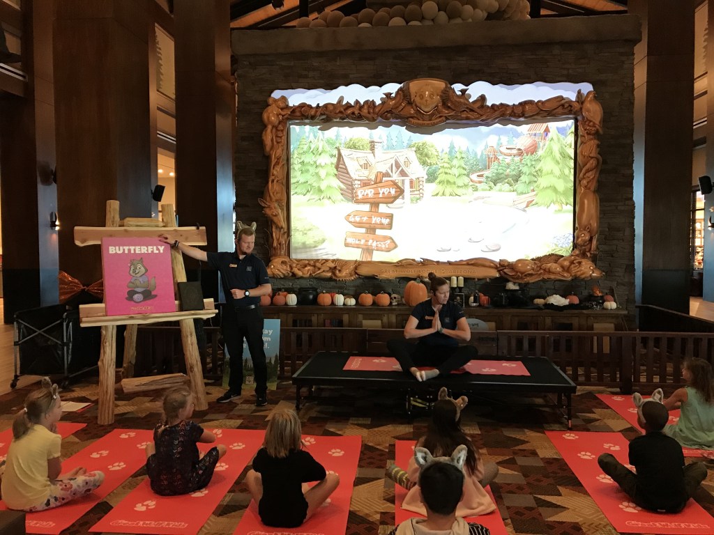 Yoga is one of the included activities for kids at Great Wolf Lodge Arizona.