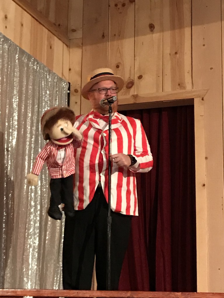 There might be something suspicious about a man and his puppet!
