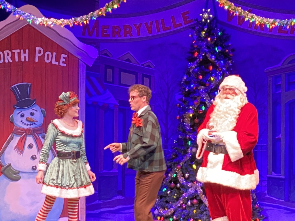 Santa (David Orley) with Franklin (Jake Chapman) and Holly (Janee Page).