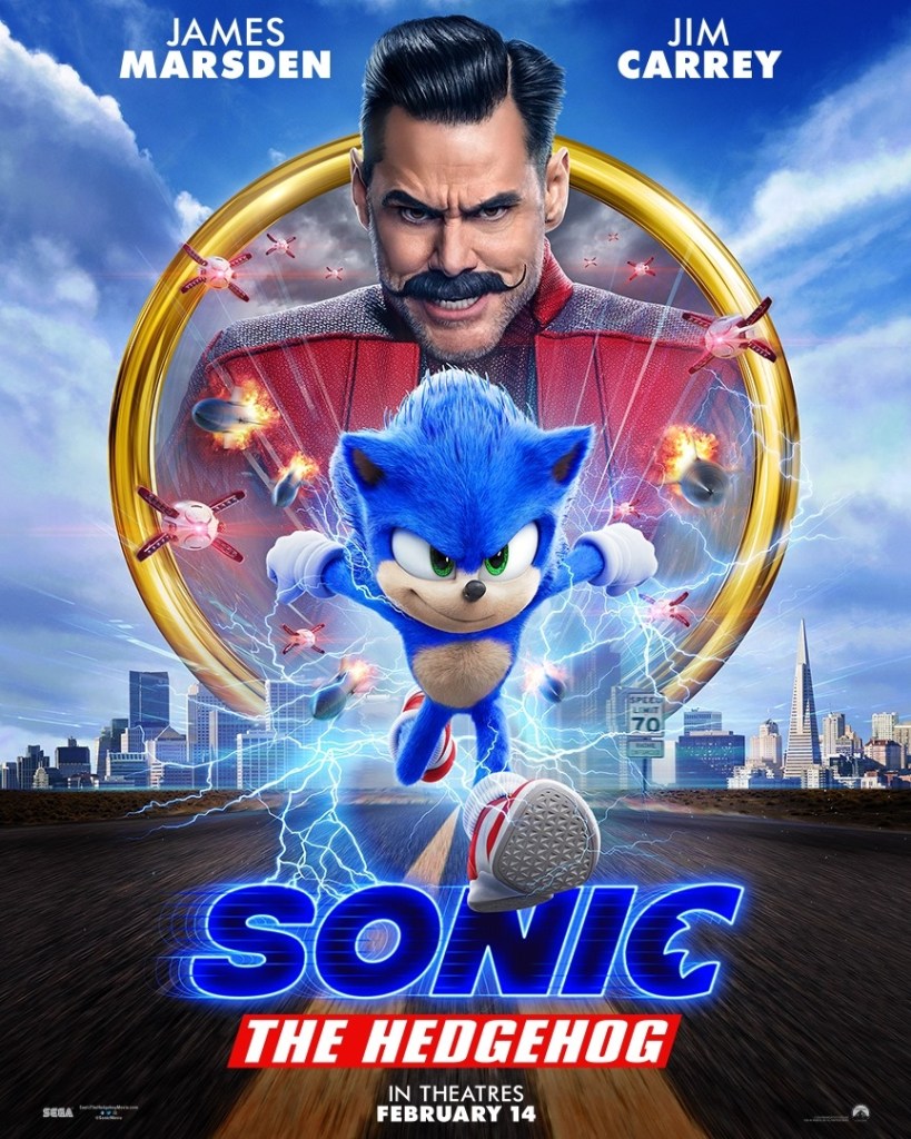 The new poster for Sonic The Hedgehog