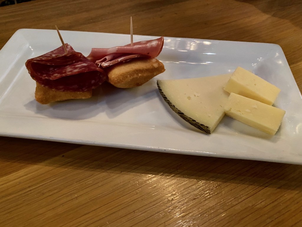 A sampling of some of the food available at Urban Press Winery.