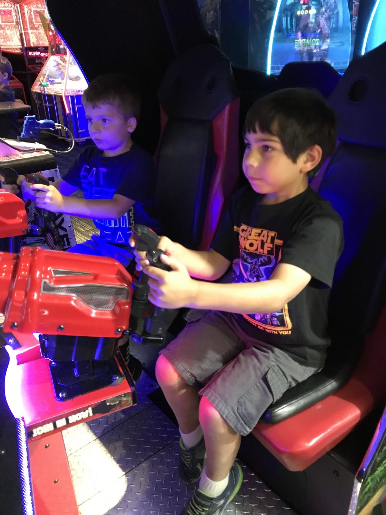 Kids will enjoy a visit to the local arcade.