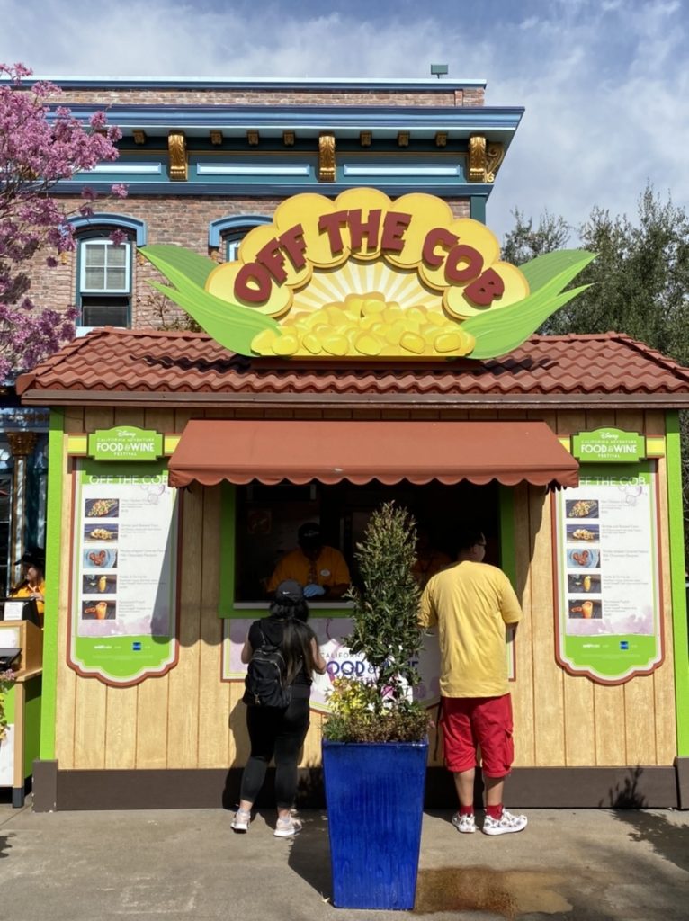 Off the Cob is one of the many marketplace stations where guests can purchase food during the Food and Wine Festival.