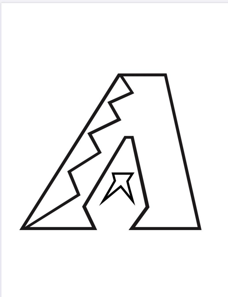 One of the coloring pages that is available is the Dbacks team logo.