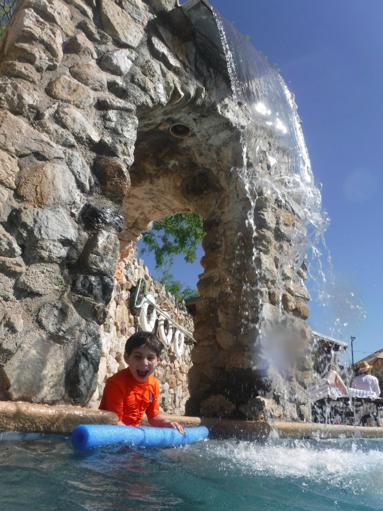 The main pool at the Tanque Verde Ranch is refreshing after spending the day participating in activities. 
