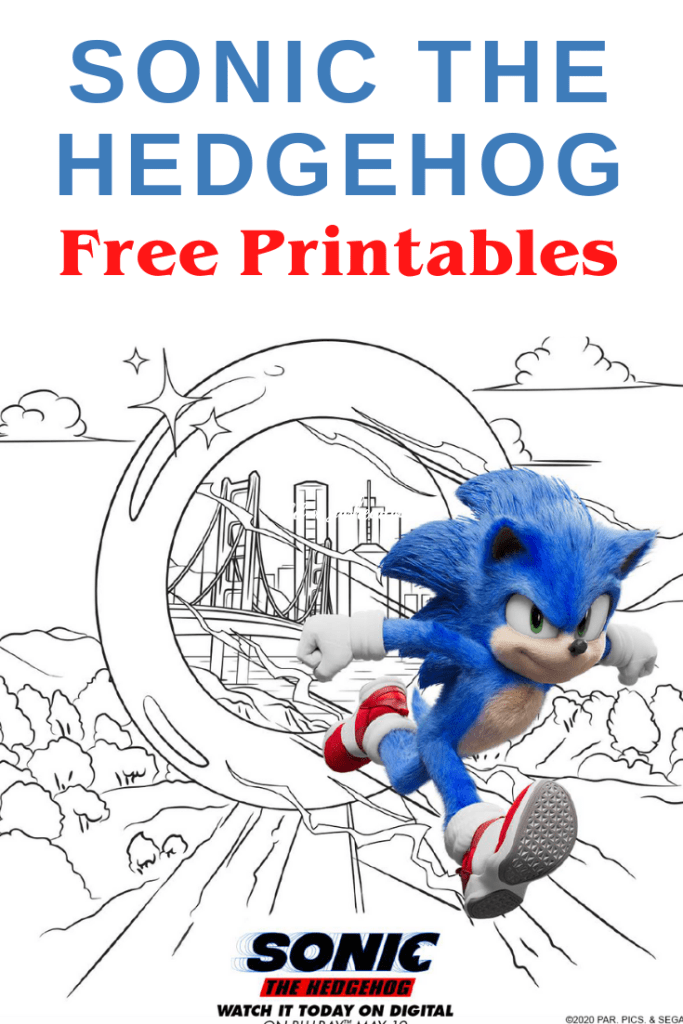 Looking for things to do at home with kids? The Sonic the Hedgehog movie is now available on digital and to celebrate, I'm sharing Sonic the Hedgehog activity sheets, including free printables like coloring pages.