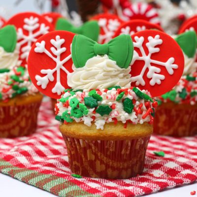 Snowflake Minnie Mouse Cupcakes Recipe