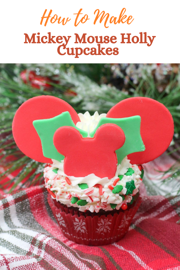Are you thinking about making cupcakes for Christmas? If you are a Disney fan, here is a fun recipe for those of us who want to get in the holiday spirit at home: Mickey Mouse Holly Cupcakes!