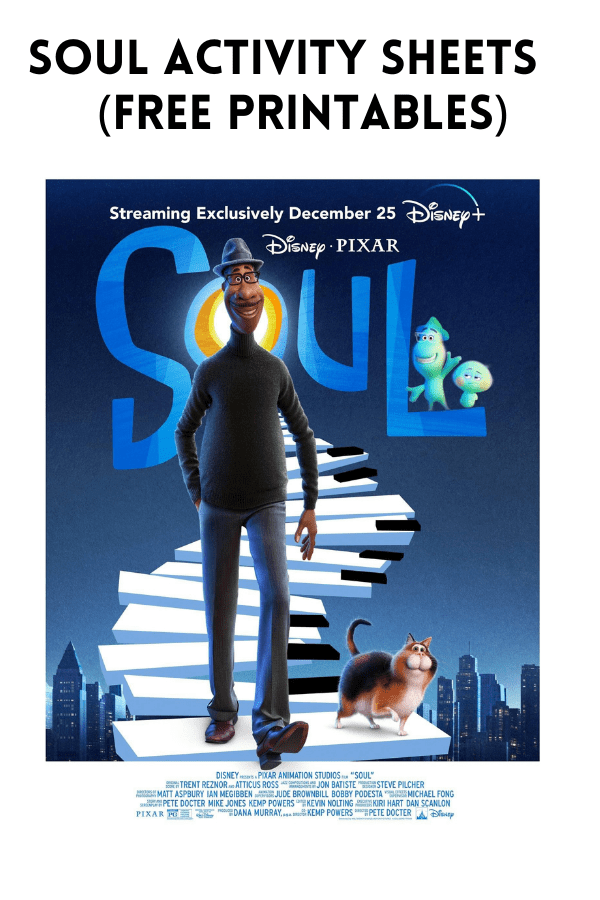 To celebrate the release of Soul to Disney Plus, I'm sharing Soul activity pages.