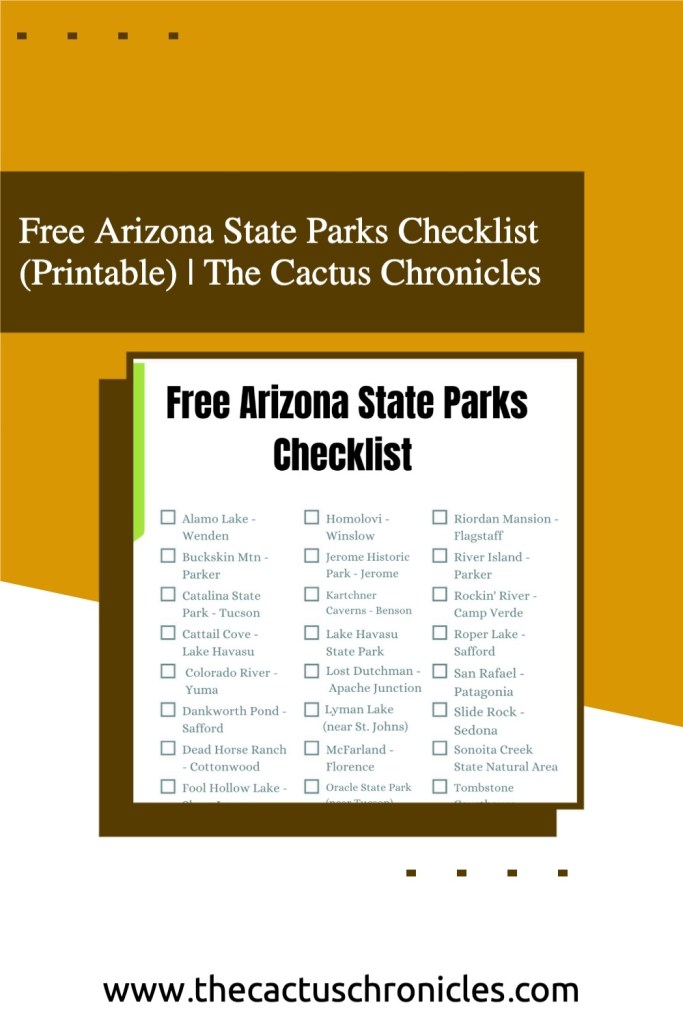 There are several things to do in Arizona, including spending a day at an Arizona State Park. You're probably closer to a state park than you think. I'm sharing a Free Arizona State Parks checklist that you can print out to explore an Arizona State Park near you.