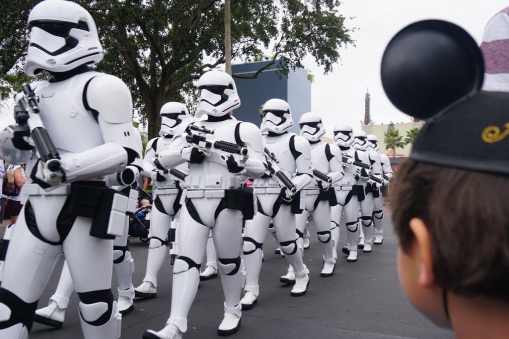 My son enjoys watching the March of the First Order at Disney's Hollywood Studios.
