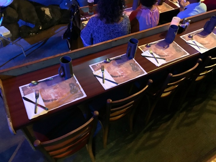 There are plenty of food options during the Pirates Dinner Adventure show and the stadium seating makes it convenient to eat while enjoying the show.